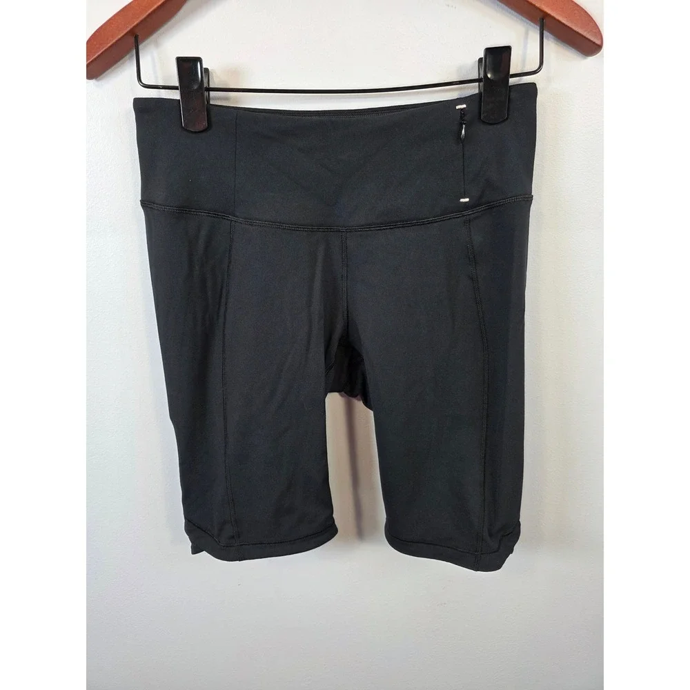 CALIA Carrie Underwood Womens Black High Rise Bike Shorts Zipper Pocket Size S